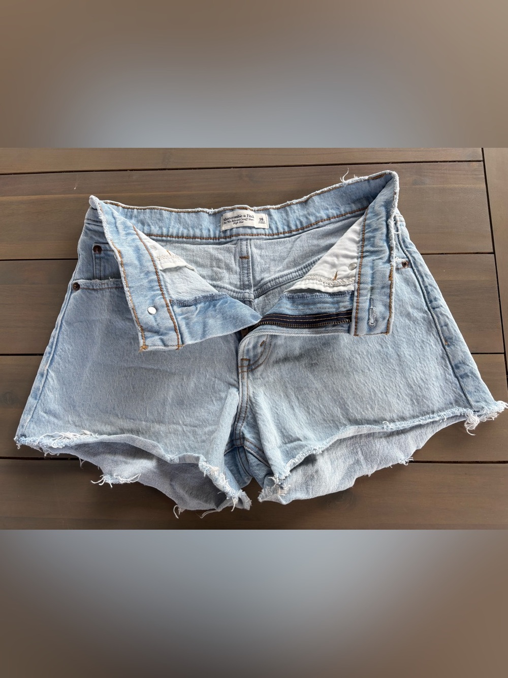 Abercrombie & Fitch Light Blue Denim Cutoff Shorts
